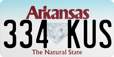 AR license plate 334KUS