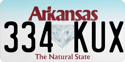 AR license plate 334KUX