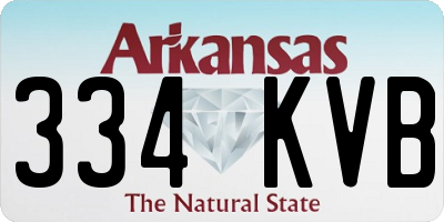 AR license plate 334KVB