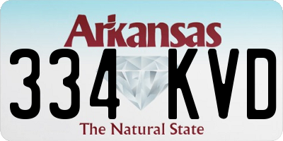 AR license plate 334KVD