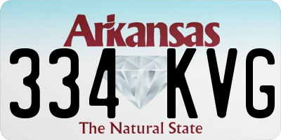 AR license plate 334KVG