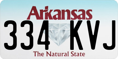 AR license plate 334KVJ