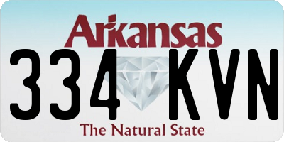 AR license plate 334KVN