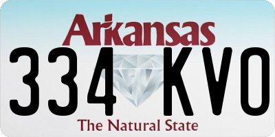 AR license plate 334KVO