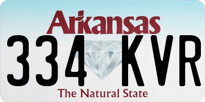 AR license plate 334KVR