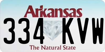 AR license plate 334KVW