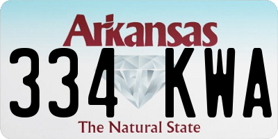 AR license plate 334KWA