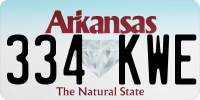 AR license plate 334KWE