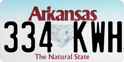 AR license plate 334KWH