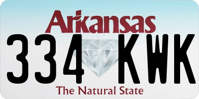 AR license plate 334KWK