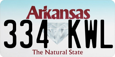 AR license plate 334KWL
