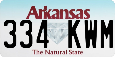 AR license plate 334KWM