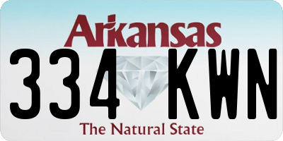 AR license plate 334KWN
