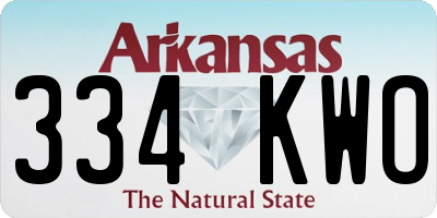 AR license plate 334KWO