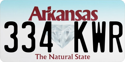 AR license plate 334KWR