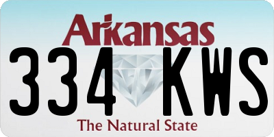 AR license plate 334KWS