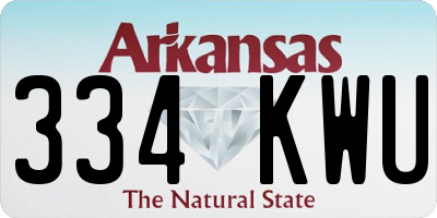 AR license plate 334KWU