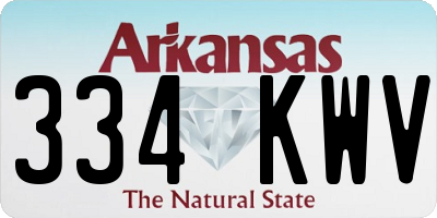 AR license plate 334KWV