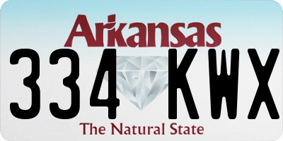 AR license plate 334KWX