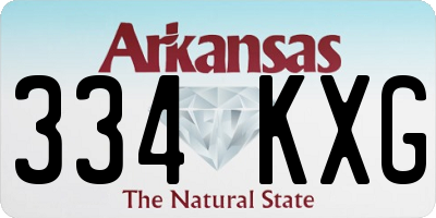 AR license plate 334KXG