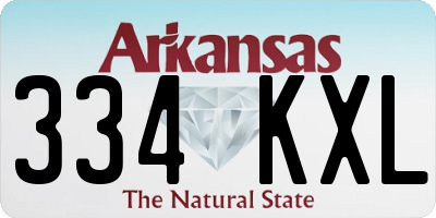 AR license plate 334KXL
