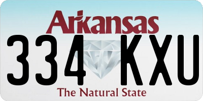 AR license plate 334KXU