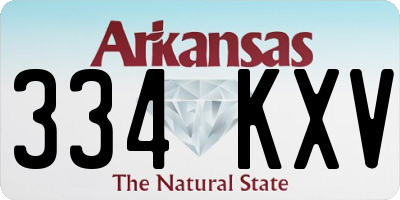 AR license plate 334KXV