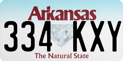 AR license plate 334KXY