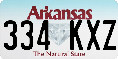 AR license plate 334KXZ