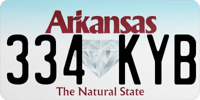 AR license plate 334KYB