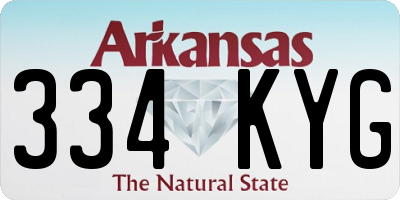 AR license plate 334KYG