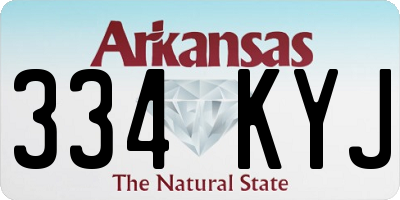 AR license plate 334KYJ