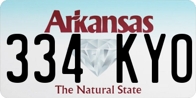 AR license plate 334KYO