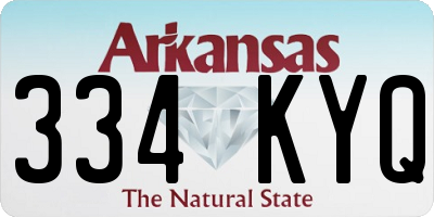 AR license plate 334KYQ