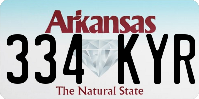 AR license plate 334KYR