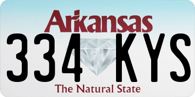 AR license plate 334KYS