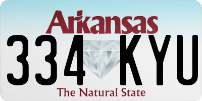 AR license plate 334KYU
