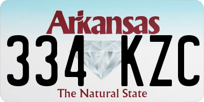 AR license plate 334KZC