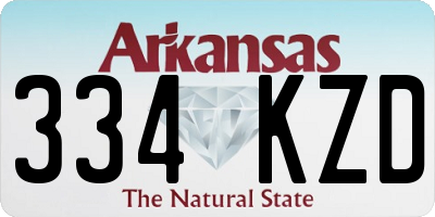 AR license plate 334KZD