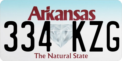 AR license plate 334KZG