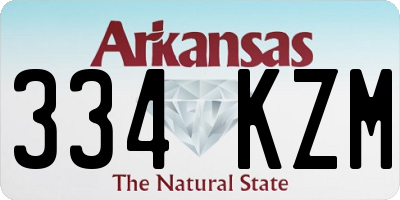 AR license plate 334KZM
