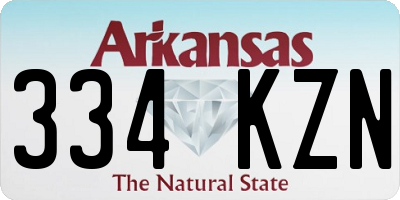 AR license plate 334KZN