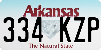AR license plate 334KZP