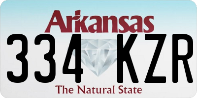 AR license plate 334KZR