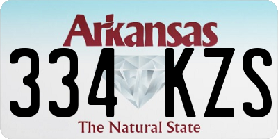 AR license plate 334KZS