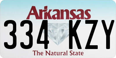AR license plate 334KZY