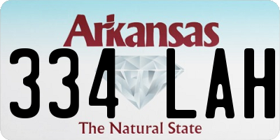 AR license plate 334LAH