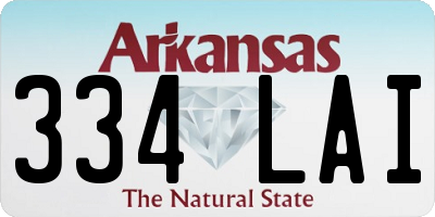 AR license plate 334LAI