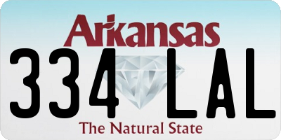 AR license plate 334LAL