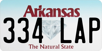AR license plate 334LAP